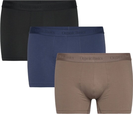 Organic Basics Core Trunks 3 Pack   BLACK / SHADOW / STORM   XXL