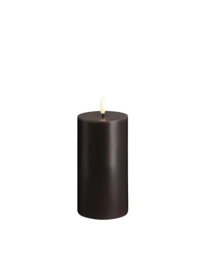 Moods & More LED pillar candle   Charcoal   74x150 mm