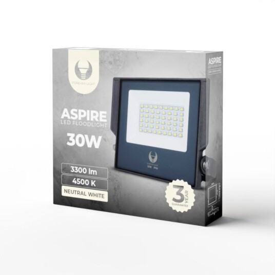 Forever Light ASPIRE - LED-flomlys, 30W, 4500K, 3300lm, 230V