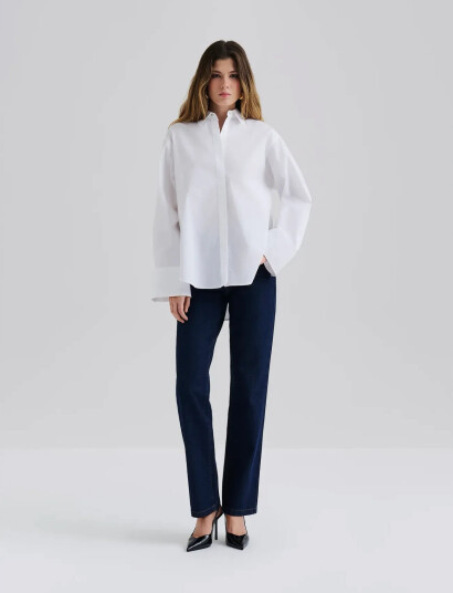 Malina Classic Poplin Shirt White XS Malina Classic Poplin Shirt White XS