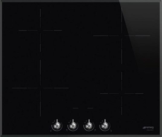 Smeg Classic 60 cm Induksjonstopp med Mekaniske Brytere Svart