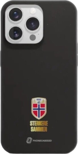 Phonecases3D iPhone 13 Pro Norges Fotballforbund komposterbart deksel, svart