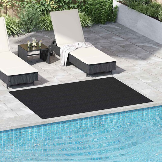 vidaXL Gulv Matte Svart 1,5 x 2 m Gummi