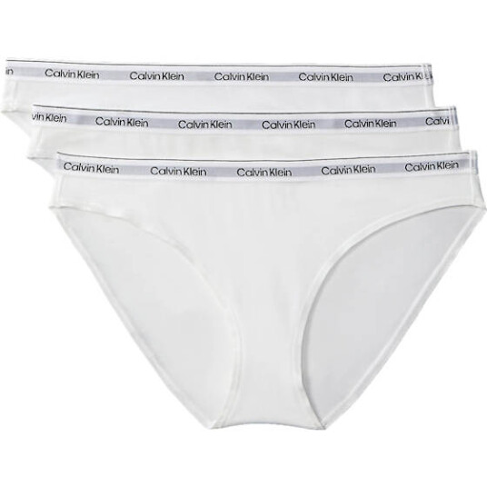 Calvin Klein Truser 3P Low Rise Bikini Briefs Hvit bomull Medium Dame
