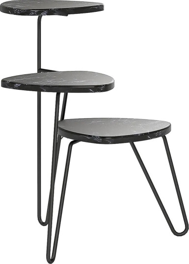 AtHena Sidebord 55 cm Marmorlook/Svart - Novogratz