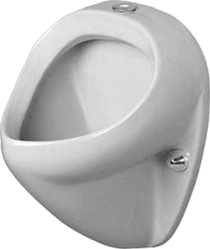 Jim urinaltilkobling ovenfra med gylf Hvit