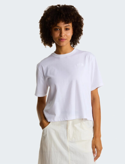The North Face W Evolution Simple Dome Crop Rlx Ss Tee   White   M