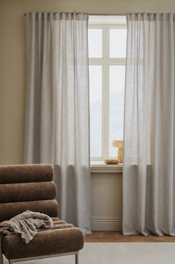 Ellos Home Gardin med multibånd Judy 2 pakning Beige