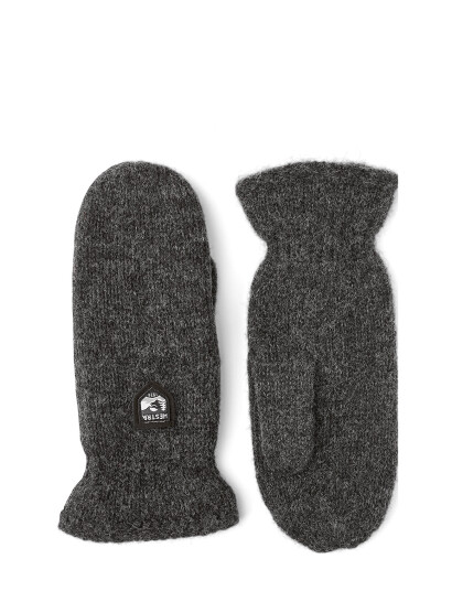 Hestra Basic Wool Mitt Offwhite - Grey - 10