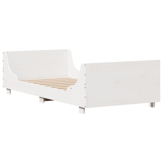 Sengeramme uten madrass hvit 90x190 cm heltre furu 8721102977374