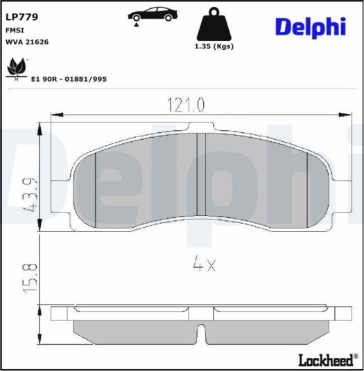 DELPHI LP779 Bremseklosser