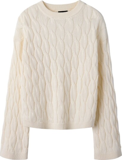 LMTD Nlfnatala Ls Short Knit   Cream   158 164