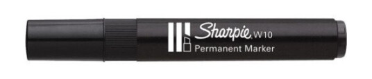 Sharpie Markeringstusj W10 med bred tupp Ass. farger Sort Sharpie Markeringstusj W10 med bred tupp Ass. farger Sort