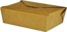 Takeaway Æske 1200 Ml 195X140x45mm Karton Med Biocoating Brun,4 Pk X 50 Stk/Krt