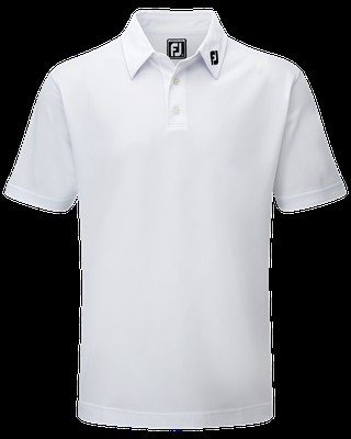 Footjoy Stretch Pique Solid poloskjorte herre Hvit S