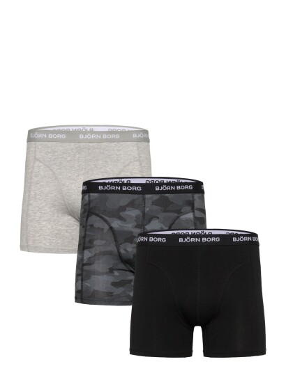 Björn Borg Cotton Stretch Boxer 3P Grey XXL Björn Borg Cotton Stretch Boxer 3P Grey XXL