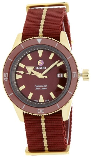 Rado Herreklokke R32504407 Captain Cook Rød/Tekstil Ø42 mm