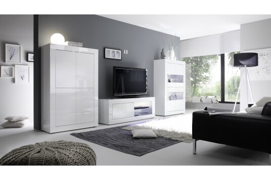 Vitrineskap Astal 102 cm Hvit