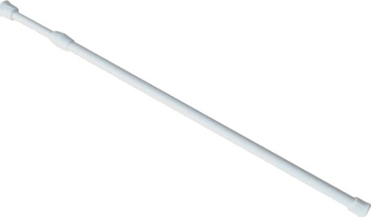 Kort uttrekkbar gardinstang Rod 55~90cm hvit maksimal belastning 2kg 1 stk