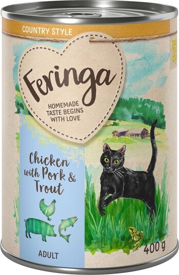Feringa Våtfôr Country Style Meny Gris Ørret Kylling 6 X 400 G