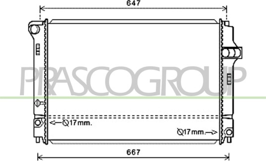 PRASCO TY328R002 Radiator motorkjøling