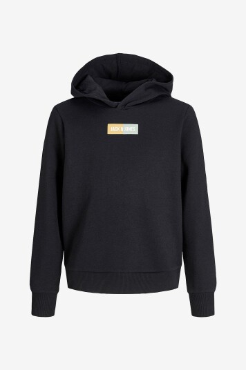 Jack & Jones Junior Hettegenser jjPan Sweat Hood Jnr Svart