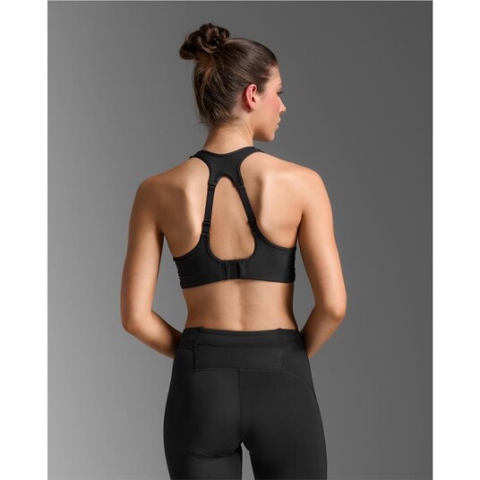 2XU Aero Mesh Medium Impact Bra Black/Silver Reflective 2XU Aero Mesh Medium Impact Bra Black/Silver Reflective