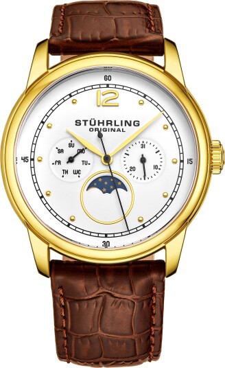 Stührling Original Herreklokke 898.03 Symphony Hvit/Lær Ø39 mm Stührling Original Herreklokke 898.03 Symphony Hvit/Lær Ø39 mm