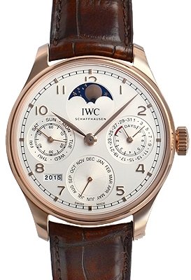 IWC Herreklokke IW503302 Portuguese Sølvfarget/Lær Ø44.2 mm