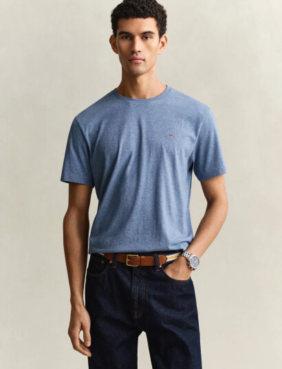 Gant Reg Shield Ss T Shirt Blue XXL