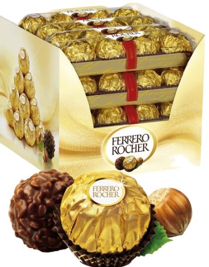 16 x 4 pack Ferrero Rocher Sjokoladekonfekt av 50g   Hel eske