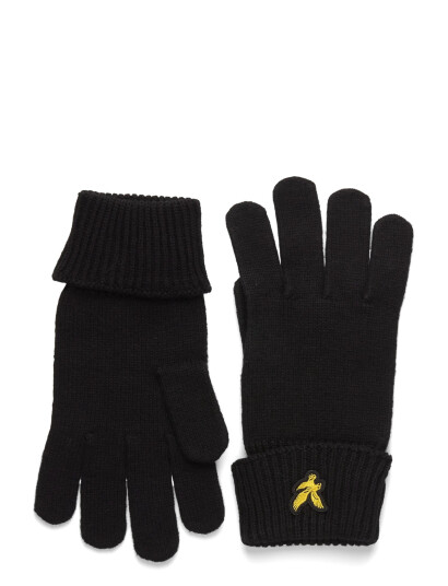 Lyle & Scott Cotton Merino Gloves   Black   ONE SIZE