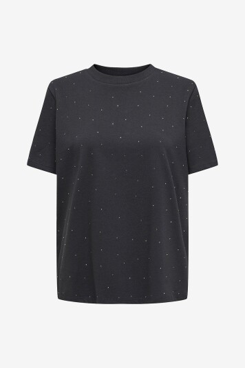 Only Carmakoma T skjorte carMonja SS Studs Jrs NooSvart
