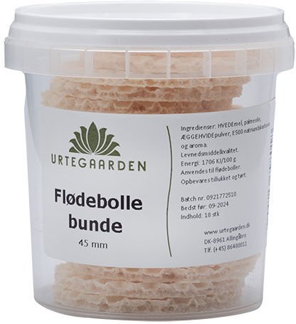 Urtegaarden Flødebollebunner 45 mm   1 Pakker
