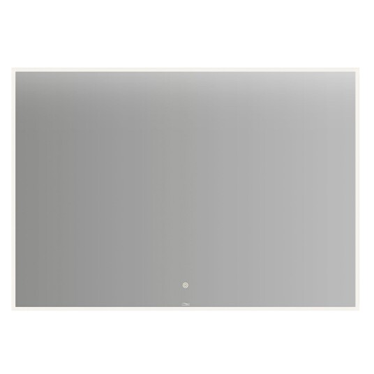 Linn Bad Vange Speil med Lyramme og Farget Kant Hvit Matt / 100cm Linn Bad Vange Speil med Lyramme og Farget Kant Hvit Matt / 100cm