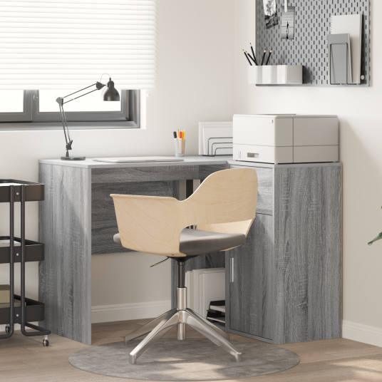  Hjørneskrivebord Grå Sonoma 102x88x75 cm Konstruksjonsmateriale