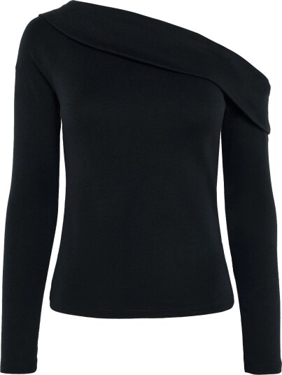 Levi"s® Clara Rib Off Shoulder Ls Anth   BLACKS   L