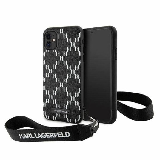 Karl Lagerfeld Klhcn61saklmbsk Iphone 11 / Xr 6.1" Czarny/Black Hardcase Monogram Losange Saffiano