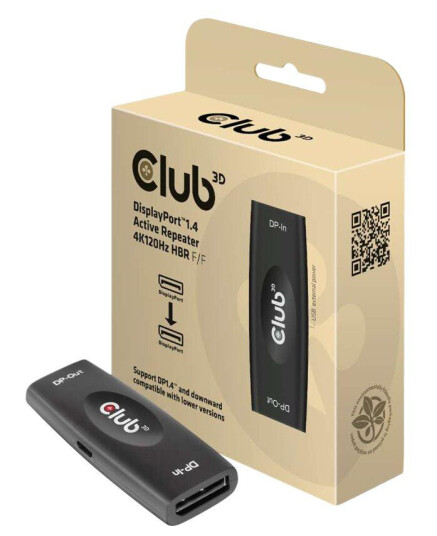 Club 3D CAC-1007 DisplayPort Forsterker 4K 120Hz Aktiv Repeater