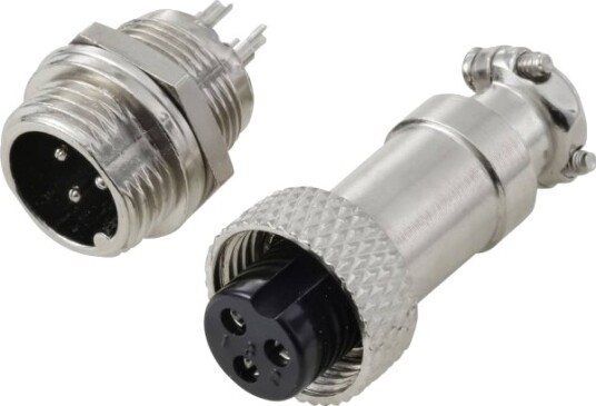 Tru Components Tc 13895580 Rundstiftkontakt Stift Hylsekontakt Antall Poler 3 Serie Gx12 2 Stk