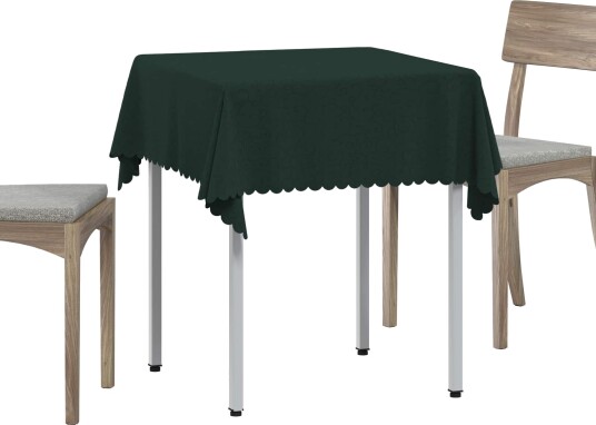 vidaXL Bordduk 5 stk. Rektangulær Mørkegrønn 140 x 140 cm