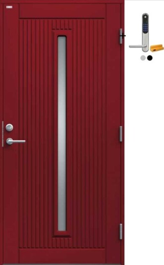 Ytterdør Diplomat Athena Klart Glass med Yale Doorman Classic Home