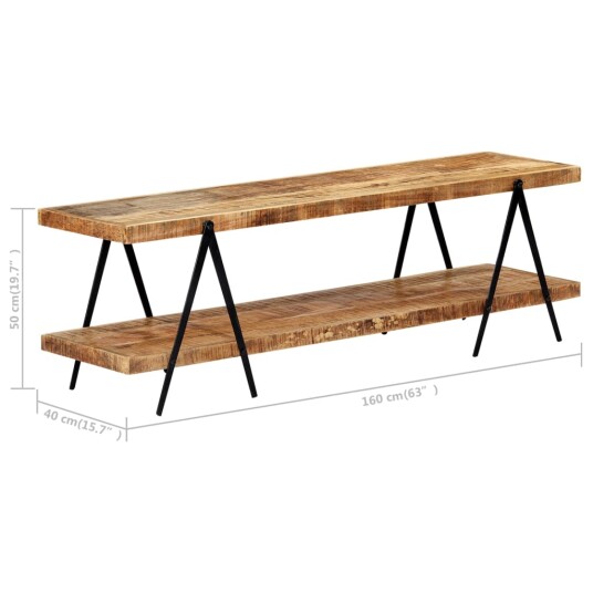 vidaXL TV-benk 160x40x50 cm heltre mango