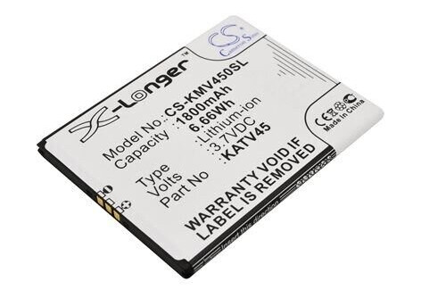 Kazam Batteri (1800 mAh 3.7 V) passende til Kazam TV 4.5 Kazam Batteri (1800 mAh 3.7 V) passende til Kazam TV 4.5
