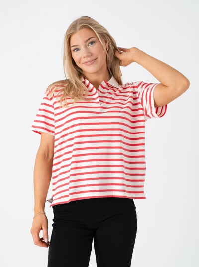 Ichi Mira Polo Short Sleeve Rød M Ichi Mira Polo Short Sleeve Rød M