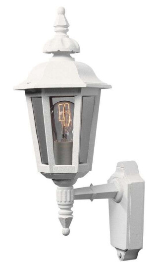Konstsmide Pallas Utendørs Vegglampe E27 Classic Hvit