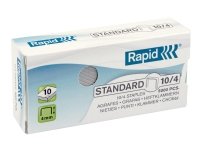 Rapid Standard - Stifter - 10/4 - 4 mm - galvanisert stål - pakke av 5000 - for Economy E10, T1  Fashion F10, F11, F15  Soon PL
