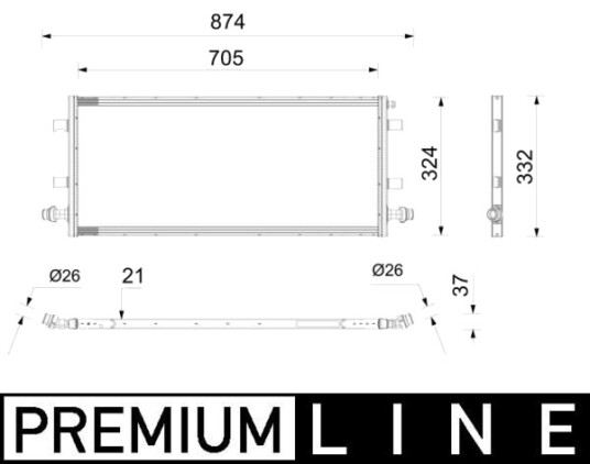 Lavtemperaturkjøler, intercooler MAHLE CIR 44 000P