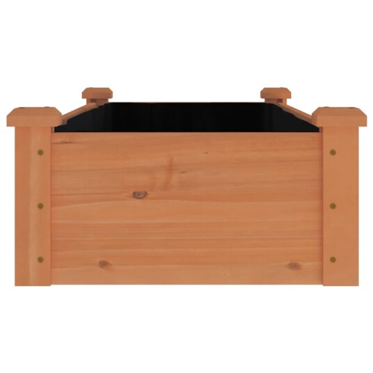 vidaXL Høybed med foring brun 120x45x25 cm heltre gran