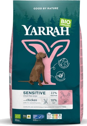 Yarrah Tørrfôr Organic Sensitive Med Økologisk & Økologisk Ris Sparepakke Kylling 2 X 10 kg Yarrah Tørrfôr Organic Sensitive Med Økologisk & Økologisk Ris Sparepakke Kylling 2 X 10 kg